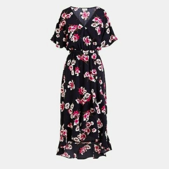 J. Crew Factory Dresses & Skirts - J. Crew Factory V-Neck Floral High Low Dress
